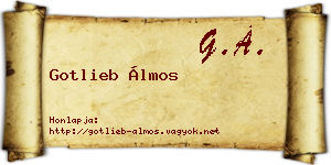 Gotlieb Álmos névjegykártya